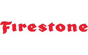 Brand logo for Firestone tires